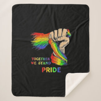 Together We Stand Pride! Sherpa Blanket