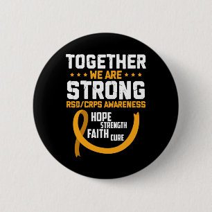 Together We're Strong Rsdcrps Awareness 6 Cm Round Badge