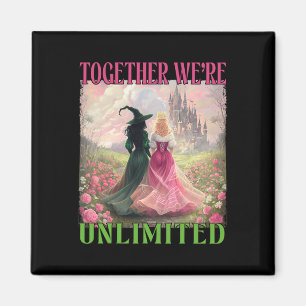 Together Witches Unlimited Pink Green Witch Hallow Magnet