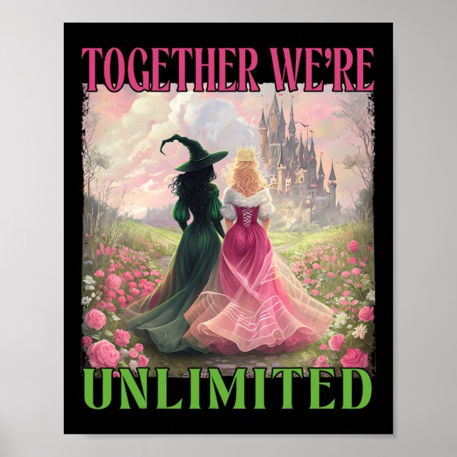 Together Witches Unlimited Pink Green Witch Hallow Poster (Front)