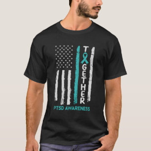 Together With Teal Ribbon Ptsd Awareness T-Shirt