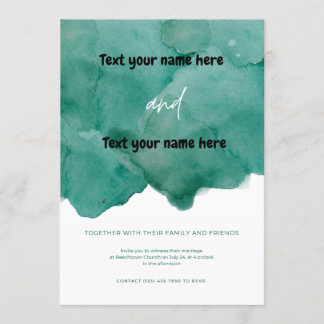 Together with their family and friends invitation