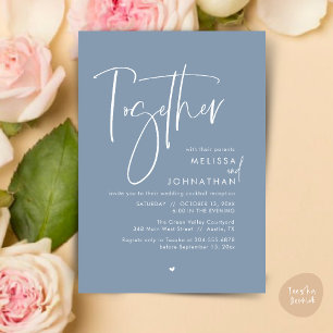 Together with their parents, Wedding Reception Invitation