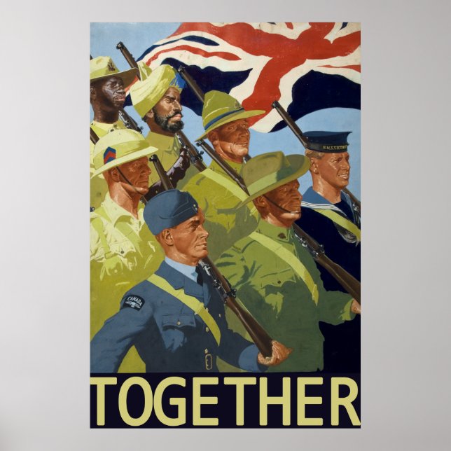 'Together' WW2 Propaganda Poster (Front)