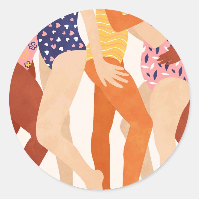Togetherness in Colour Classic Round Sticker (Front)