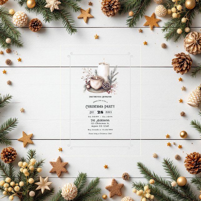Togetherness, Reimagined Christmas Party Vellum Invitations (Togetherness, Reimagined Christmas Party Vellum Invitation)