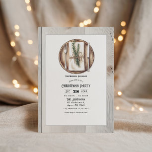 Togetherness Reimagined Rustic Christmas Party Invitation