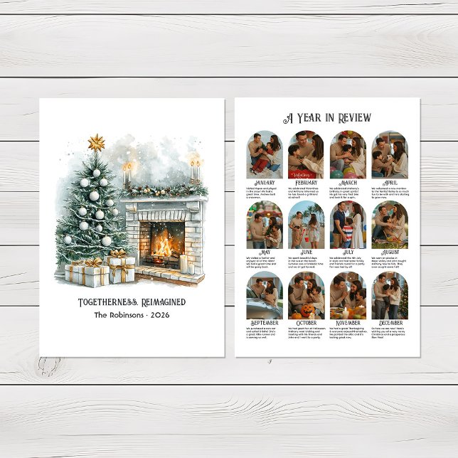 Togetherness Reimagined Watercolor Year in Review Holiday Card (Togetherness Reimagined Watercolor Year in Review Holiday Card)