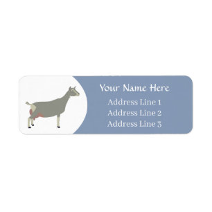 Toggenburg Dairy Goat Return Address Label