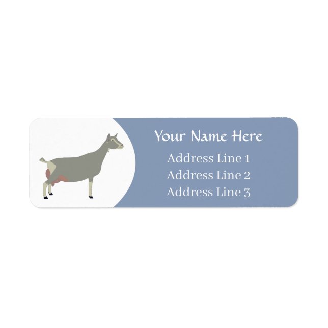 Toggenburg Dairy Goat Return Address Label (Front)