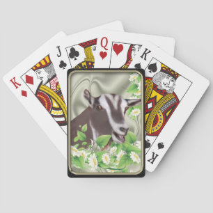 Toggenburg Dwarf Goat Daisies Bicycle® Playing Car Playing Cards