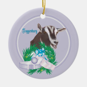 Toggenburg Goat Personalised Holiday Ornament