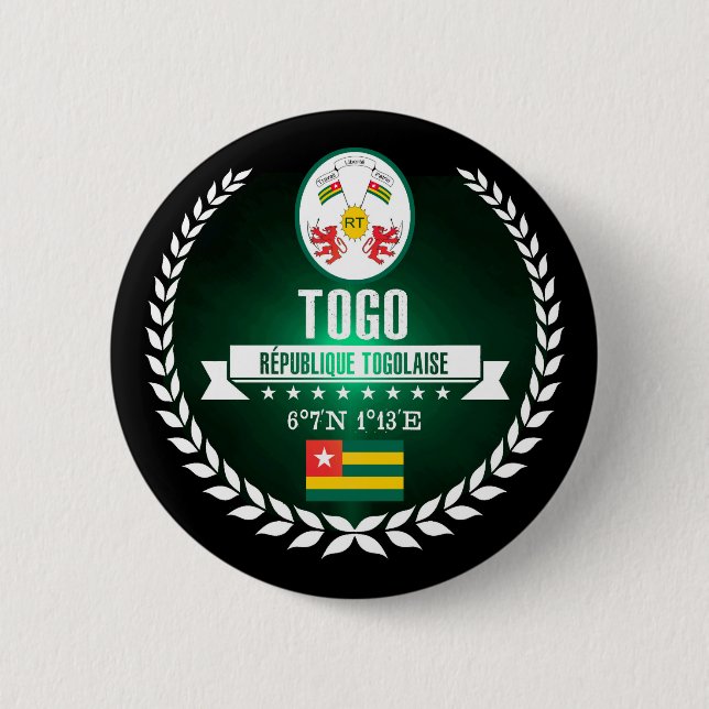 Togo 6 Cm Round Badge (Front)