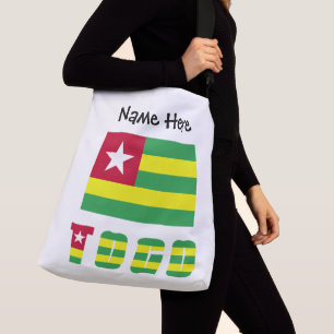 Togo and Togolese Flag Personalised Crossbody Bag