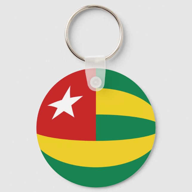 Togo Fisheye Flag Keychain (Front)