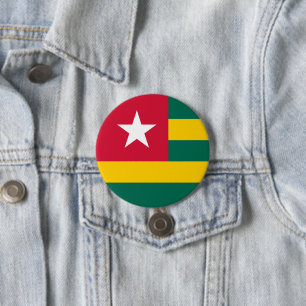 Togo flag 7.5 cm round badge