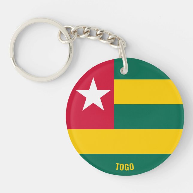Togo Flag Charming Patriotic Key Ring (Front)