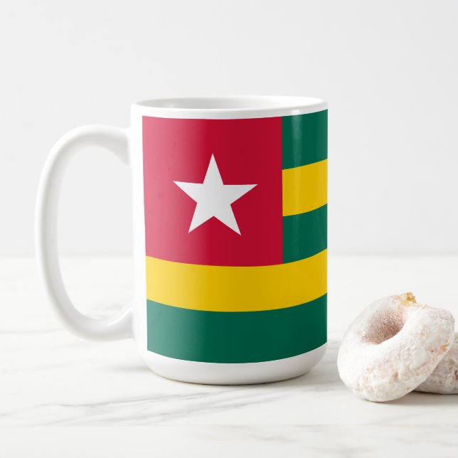 Togo flag coffee mug (With Donut)