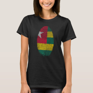 Togo Flag Fingerprint It is in my DNA Gift Togoles T-Shirt