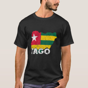 Togo Flag Map Togolese Pride Togolese Roots Togole T-Shirt