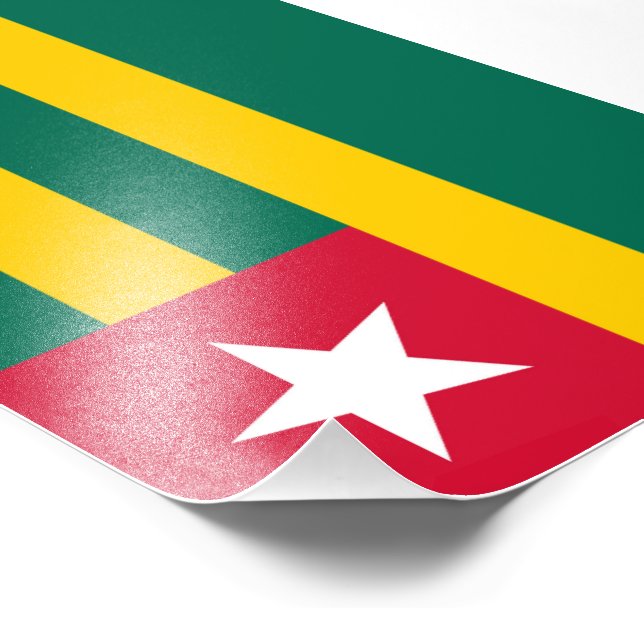 Togo flag photo print (Corner)