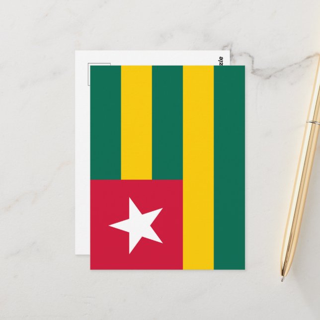 Togo flag postcard (Front/Back In Situ)