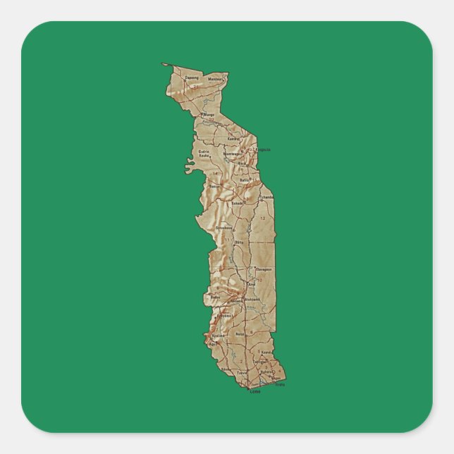 Togo Map Sticker (Front)