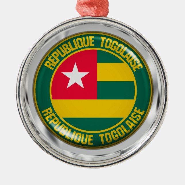 Togo Round Emblem Metal Ornament (Front)