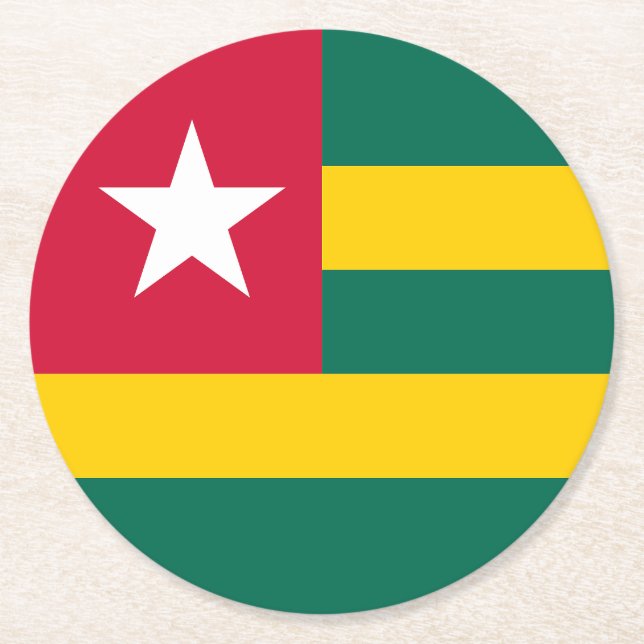 Togo Round Paper Coaster (Front)