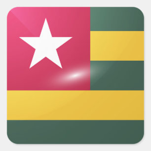 Togo square glossy flag sticker