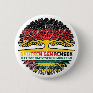 Togo Togoisch Deutsch Deutschland Baum Wurzel 6 Cm Round Badge