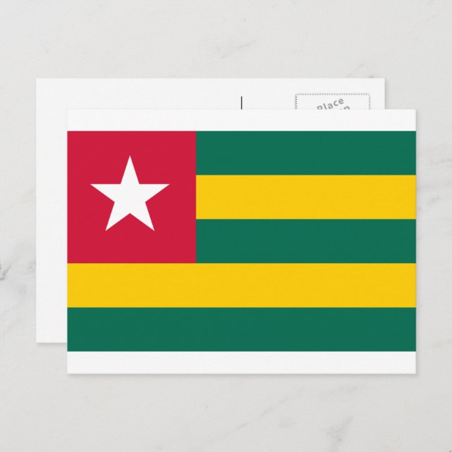 Togolese Flag, Flag of Togo Postcard (Front/Back)