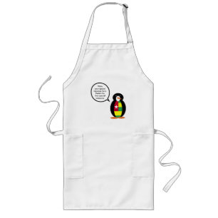 Togolese Flag Talking Ms. Penguin Personalised Long Apron