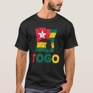 Togolese Togo Togolese Flag Toucan Animal Silhouet T-Shirt
