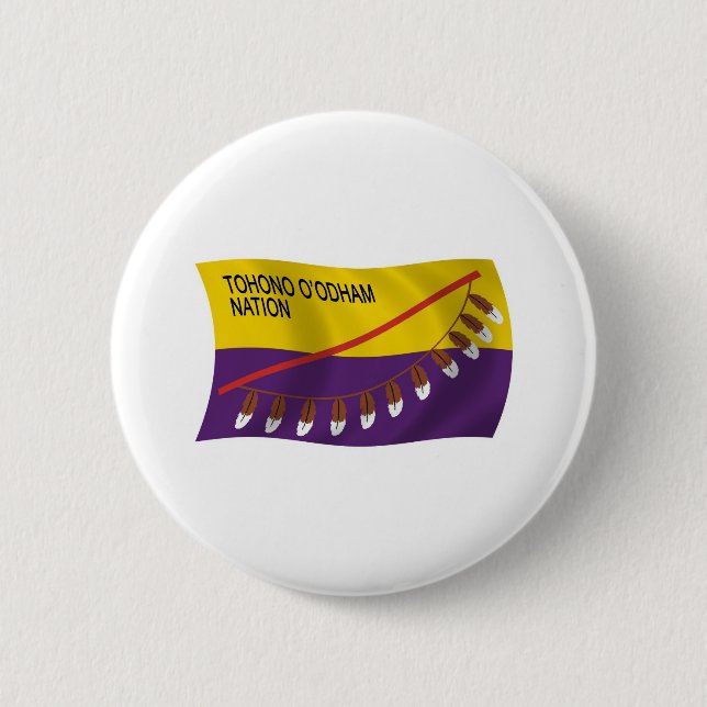 Tohono O'odham Nation Flag Button (Front)