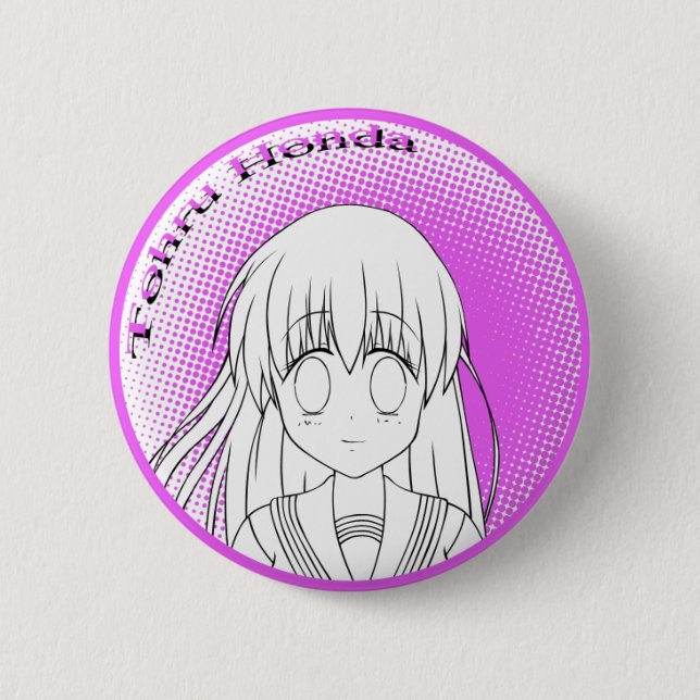 Tohru Honda Colour Me Button (Front)