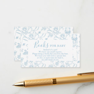 Toile Bear Baby Shower Boy Books for Baby Card