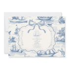 Toile Chic Nautical  Bow Wedding