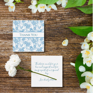 Toile Chinoiserie French Blue Thank You Card