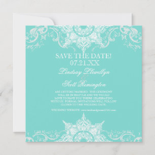 Toile Damask Swirl Save the Dates Date