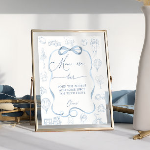 Toile de Jo Nursery Baby Shower Mum-osa Bar Poster