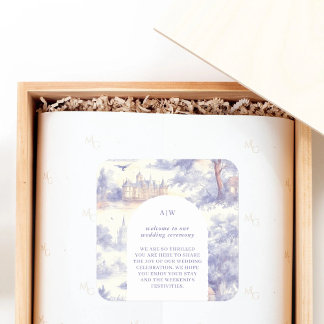 Toile de Jouy art Square Sticker