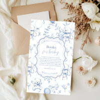 Toile De Jouy Bear Baby Shower Books for Baby