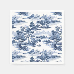 Toile de jouy ,blue china ,porcelain,blue willow  napkin