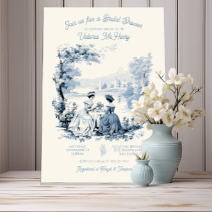 Toile de jouy Bridal Shower Invitation