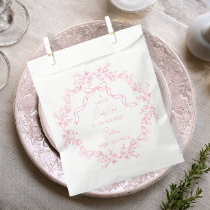 Toile de Jouy Chinoiserie Butterflies Baby Shower Favour Bag