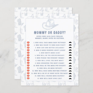 toile de jouy cowboy - mummy or daddy baby shower
