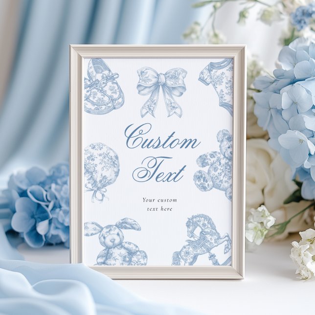 Toile de Jouy Custom Text Table Sign (Creator Uploaded)