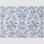 Toile de Jouy Floral Blue White Ephemera Decoupage Tissue Paper<br><div class="desc">FRENCH TOILE DE JOUY | Lightly distress and paired with script handwriting ephemera in classic blue and white. Stylised flowered wallpaper design with lightly faded and aged appearance. Available in Light, Medium and Dark aged versions. We can create this in other colour ways, just message us at: audreyjeanner@yahoo.com Graphically designed...</div>