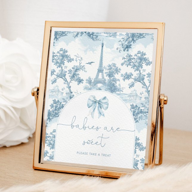 Toile de Jouy French Bow Babies are sweet Poster (Creator Uploaded)